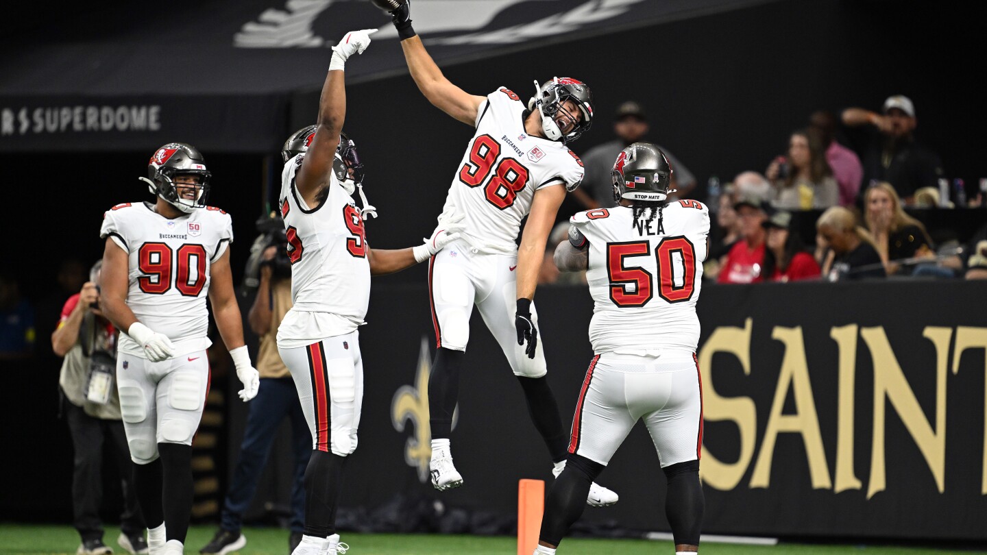 Anthony Nelson and the Buccaneers' defense shine in a 23-3 victory over the struggling Saints