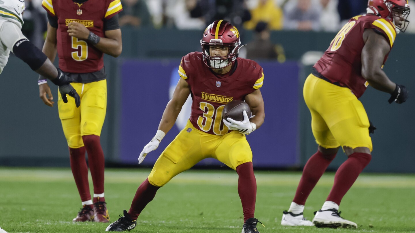 Commanders' Austin Ekeler out for the season, AP source says