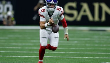 Dart disappointed after turnovers doom the Giants in a 26-14 loss to the Saints