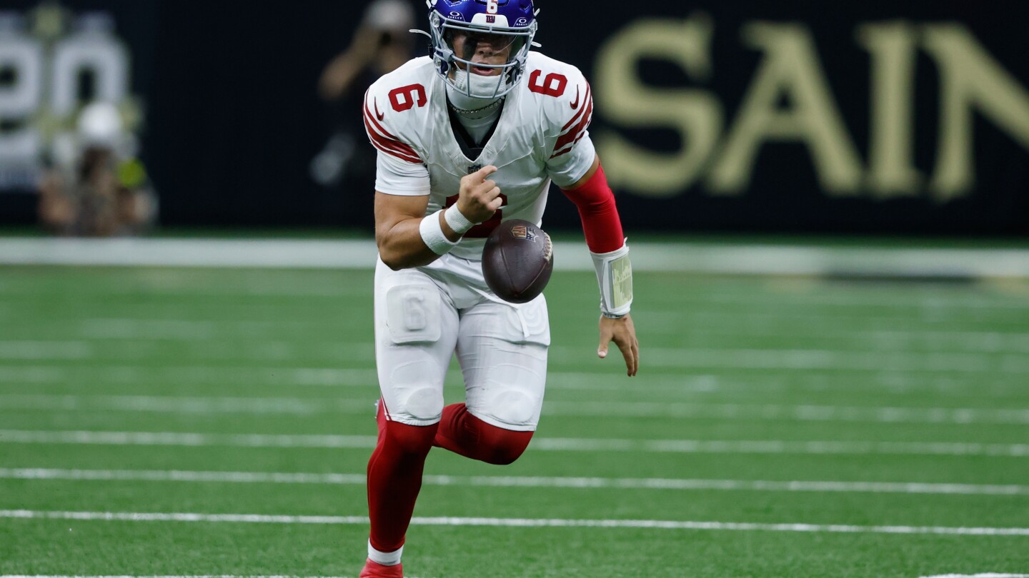 Dart disappointed after turnovers doom the Giants in a 26-14 loss to the Saints