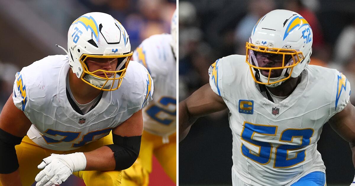 Khalil Mack questionable for Chargers vs. Colts; Joe Alt doubtful