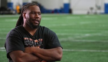 Detroit Lions DT Alim McNeill speaks on return during Monday Night Football