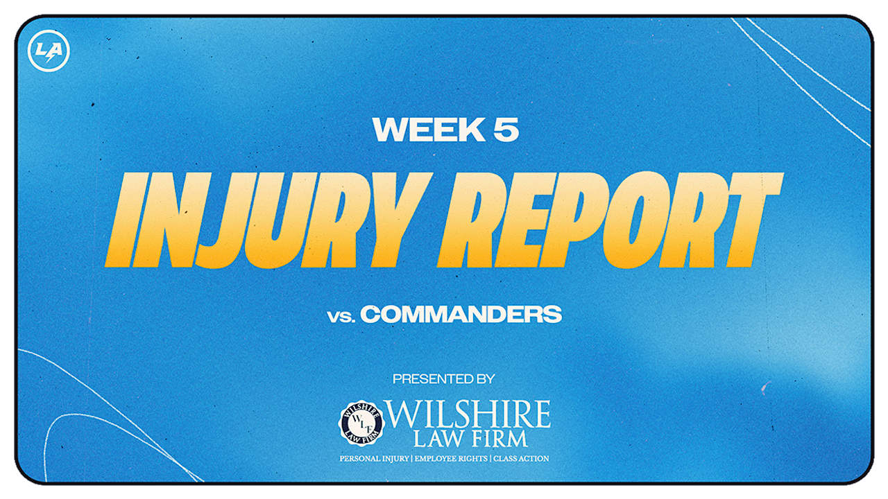 Los Angeles Chargers Washington Commanders Injury Report Week 5 2025