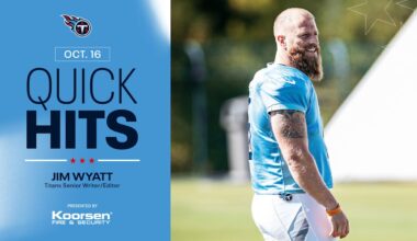 Quick Hits After Thursday's Titans Practice