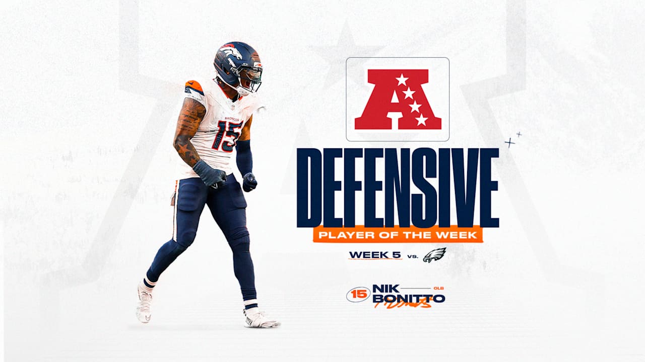 OLB Nik Bonitto named AFC Defensive Player of the Week following Week 5 win vs. Eagles