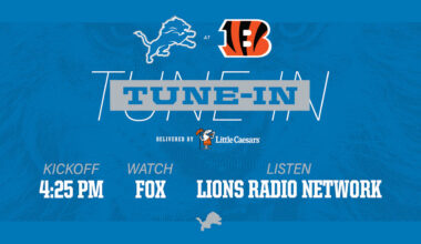 Lions at Bengals: How to watch, listen and follow - Detroit Lions