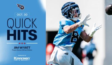 Quick Hits After Thursday's Titans Practice  