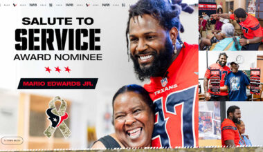 MARIO EDWARDS JR. NAMED HOUSTON TEXANS 2025 SALUTE TO SERVICE AWARD NOMINEE