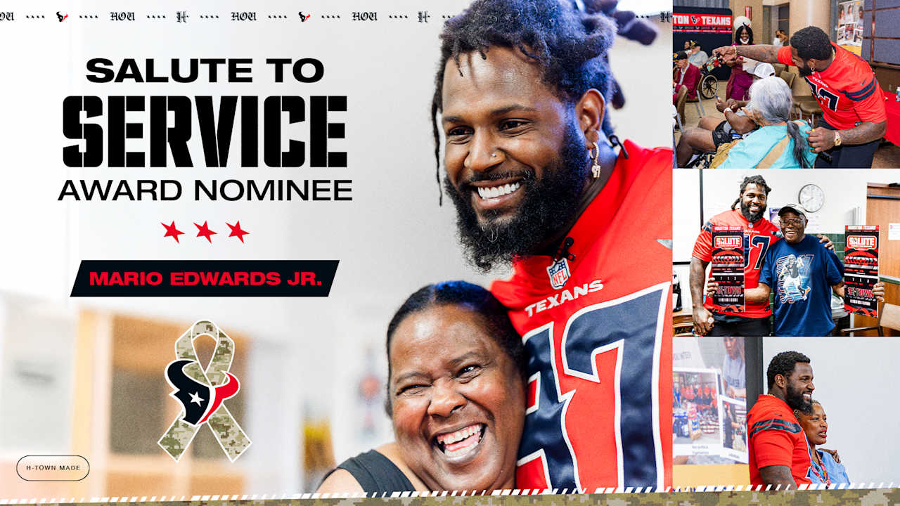 MARIO EDWARDS JR. NAMED HOUSTON TEXANS 2025 SALUTE TO SERVICE AWARD NOMINEE
