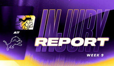 Final Vikings vs. Lions Injury Report for Week 9 of 2025