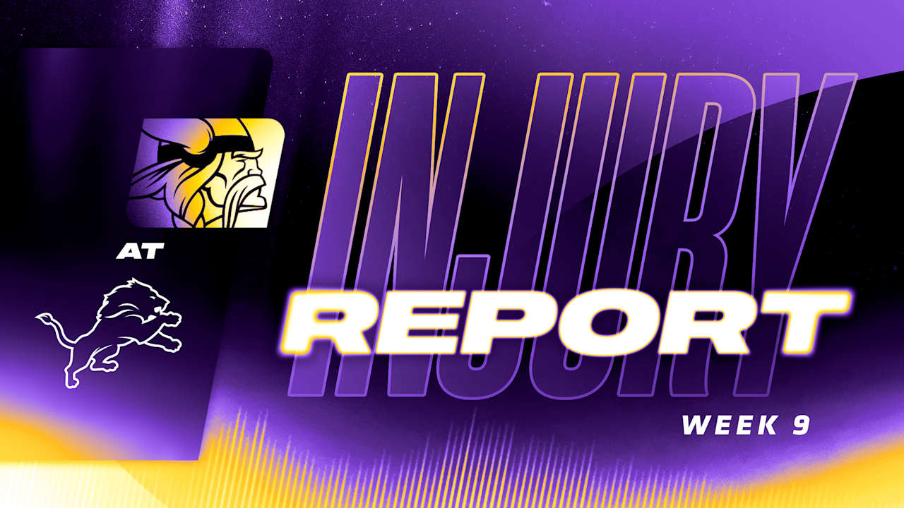 Final Vikings vs. Lions Injury Report for Week 9 of 2025