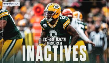 RB Josh Jacobs in, K Brandon McManus out for Green Bay