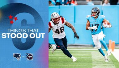 Six Things That Stood Out for the Titans in Sunday's Loss to the Patriots 