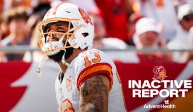 Buccaneers vs. Seahawks Inactive Report