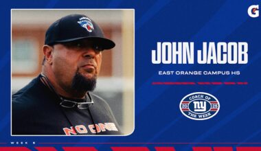 Giants name East Orange's John Jacob Coach of the Week