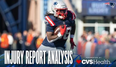 RB Rhamondre Stevenson (Toe) Ruled Out for Sunday's Game vs. the Falcons