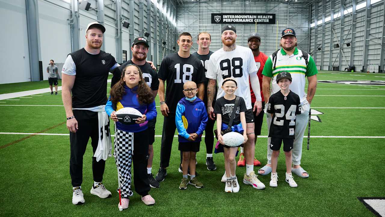 Las Vegas Raiders and Intermountain Health join together to celebrate and honor 4 young Intermountain cancer patients