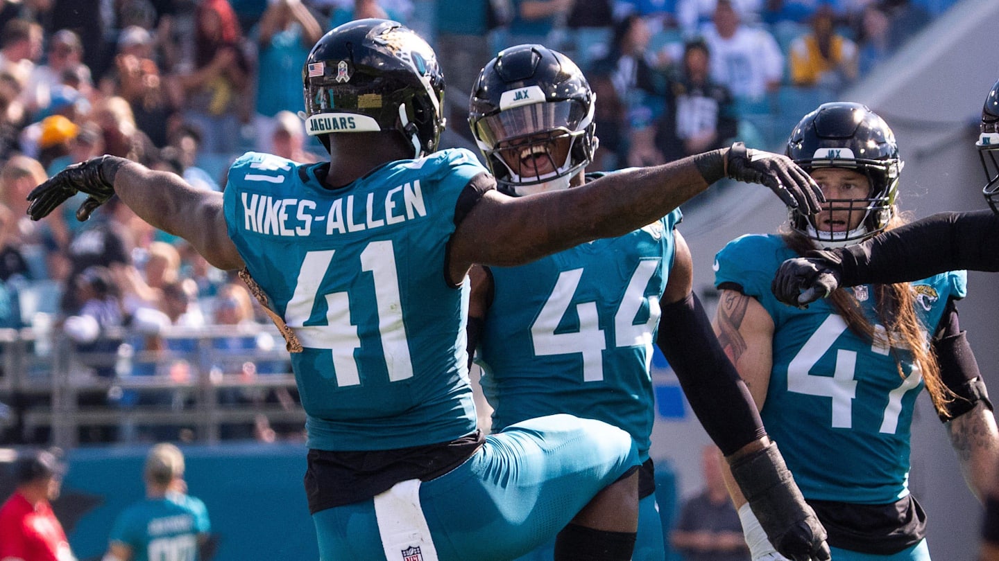 Jaguars' Josh Hines-Allen Reacts to Record-Breaking Game vs. Chargers
