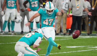 Miami Dolphins kicker Riley Patterson