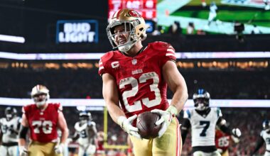 San Francisco 49ers quarterback Christian McCaffrey (23)