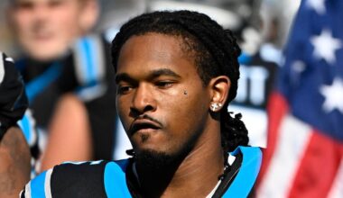 Carolina Panthers running back Rico Dowdle