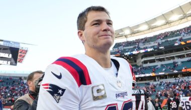 New England Patriots quarterback Drake Maye
