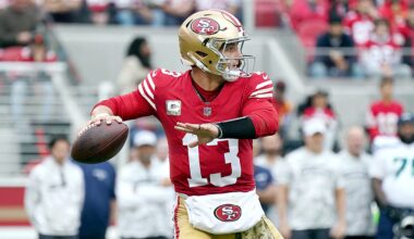 49ers vs. Rams final injury report: Purdy questionable for Sunday; Pearsall ruled out