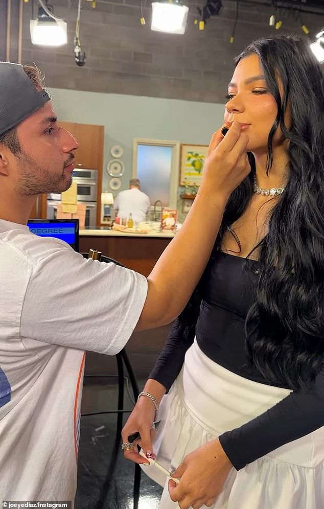 He told the Daily Mail that on game days, he's usually working on his first client by 6 or 7am. He's seen doing a client's makeup recently