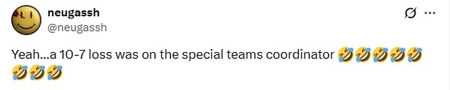Fans rushed to social media to question the decision to fire the Special Teams coach
