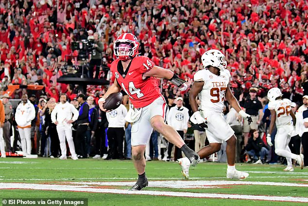 Georgia climbed to No 4 in the latest college football rankings after victory over Texas