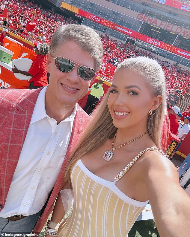 Gracie's dad, Clark, is the owner, chairman, and CEO of the Kansas City Chiefs, while her grandfather, Lamar Hunt, was the founder of the AFL and MLS. She's seen with her dad