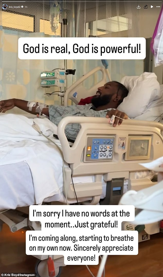 Boyd broke his silence from his hospital bed, days after being shot in New York