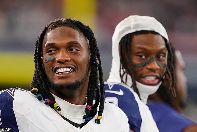 Pickens (R) and teammate CeeDee Lamb (L) were both sat after they stayed out too late