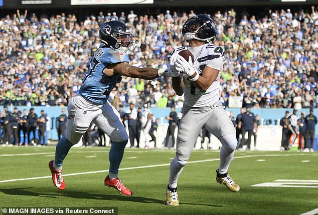 The Seahawks wide receiver scored a stunning 63-yard touchdown against the Titans