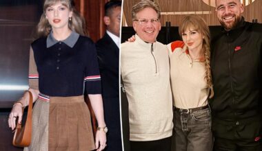 Taylor Swift cuddles up to fiancé Travis Kelce during low-key dinner after Chiefs vs. Colts game