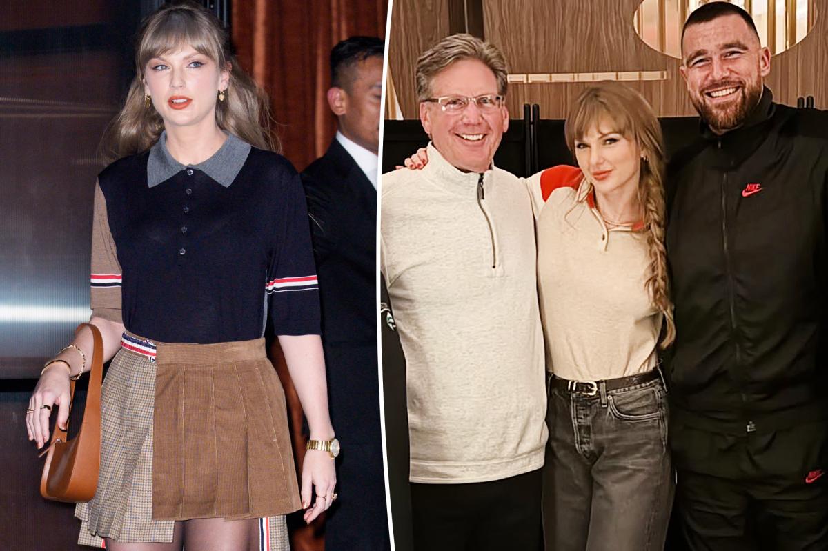 Taylor Swift cuddles up to fiancé Travis Kelce during low-key dinner after Chiefs vs. Colts game