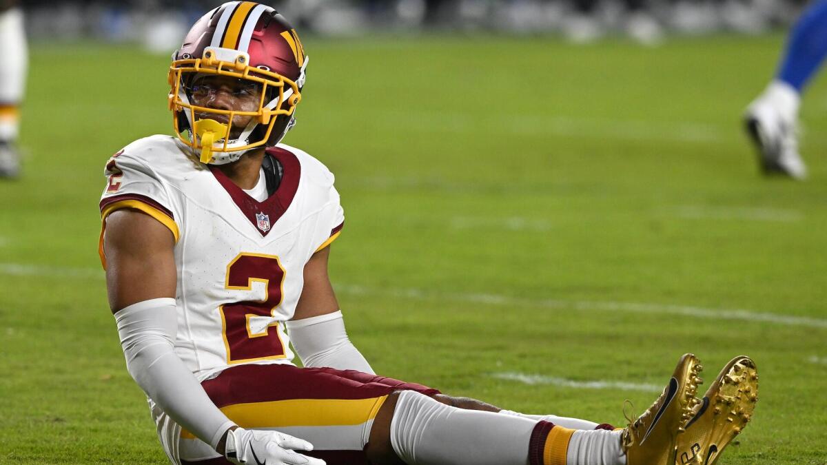 Commanders injuries: Torn ACL feared for Marshon Lattimore, broken collarbone for Luke McCaffrey