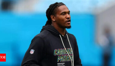 Why was Carolina Panthers running back Rico Dowdle fined $14,000 for his double pelvic thrust touchdown celebration? | NFL News