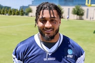 Dallas Cowboys defensive end Marshawn Kneeland poses for a portrait following a rookie...