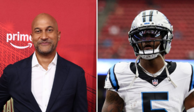 Keegan-Michael Key Visits Panthers Team Meeting to Support Rico Dowdle