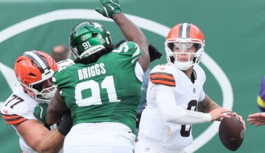 Cleveland Browns quarterback Dillon Gabriel vs. New York Jets, November 9, 2025