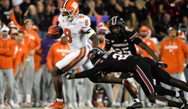 Clemson sneaks past No. 19 Louisville 20-19 despite botched punt snap and goal-line stand