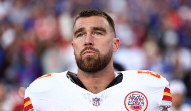 Travis Kelce #87 of the Kansas City Chiefs.