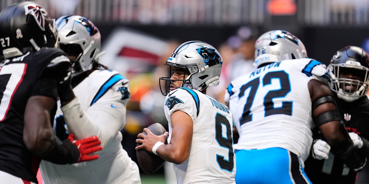 Bryce Young passes for franchise-record 448 yards to lift Panthers to 30-27 win over Falcons in OT