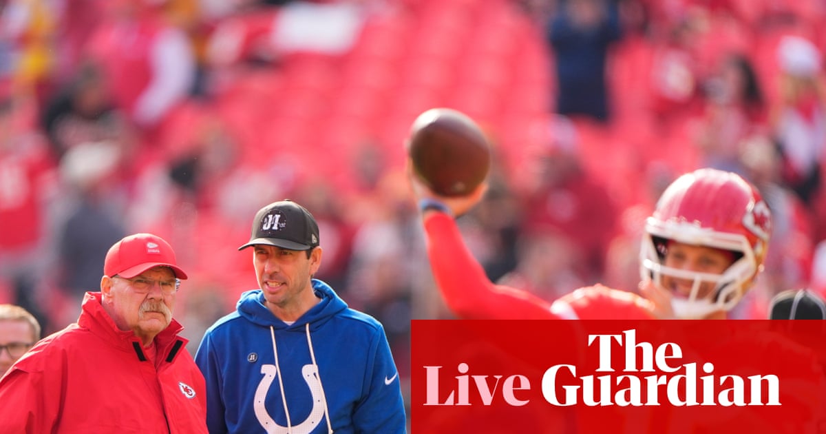NFL week 12: Chiefs v Colts, Packers v Vikings and Bears v Steelers – live | NFL