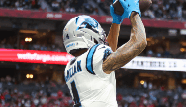 Tetairoa McMillan of the Carolina Panthers