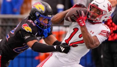Kansas' Jalon Daniels throws 3 picks as No. 13 Utah pulls away for 10-win season