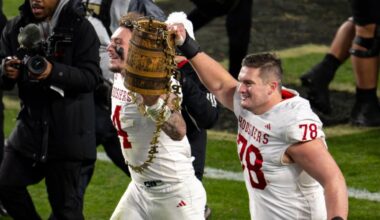 No. 2 Indiana pursuing bigger goals after retaining Old Oaken Bucket at Purdue