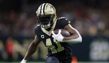 Saints RB Kamara out, WR Olave questionable Sunday vs. Dolphins