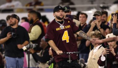 Weeks After Gruesome Injury, Cam Skattebo Hypes Up ASU Students